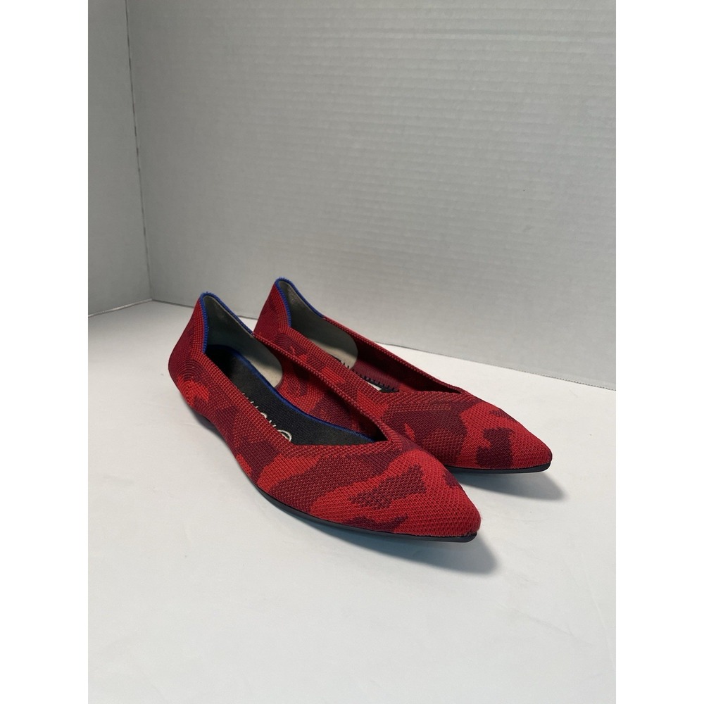 Rothy's The Point Flats Slip On Women's Size 7 Red camouflage Pattern - Picture 4 of 15